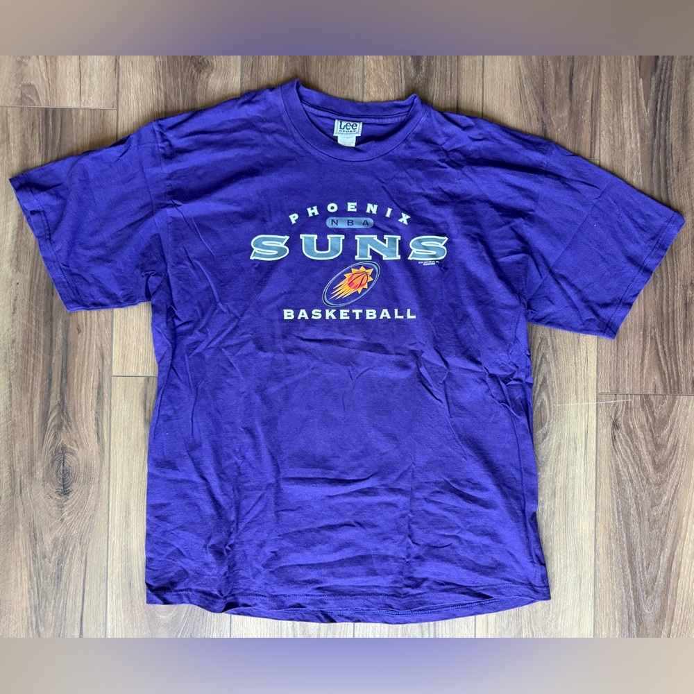 Vintage 90’s NBA AZ Phoenix Suns Basketball Team Lee Sport Tag Purple T-Shirt XL